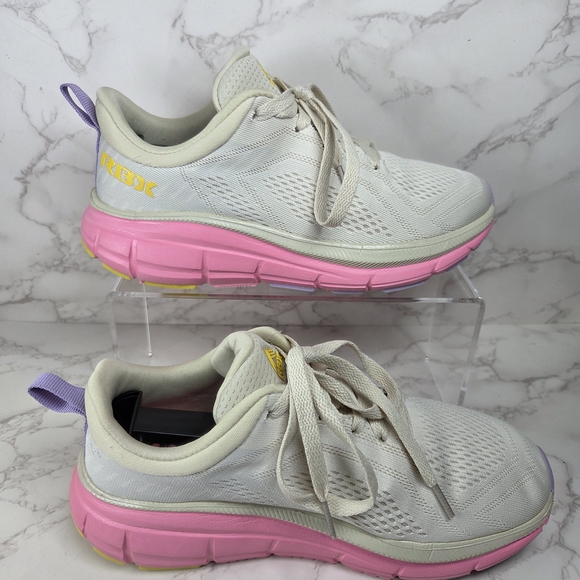 Reebok Shoes - Reebok Women's Cream and Pink Running Shoes